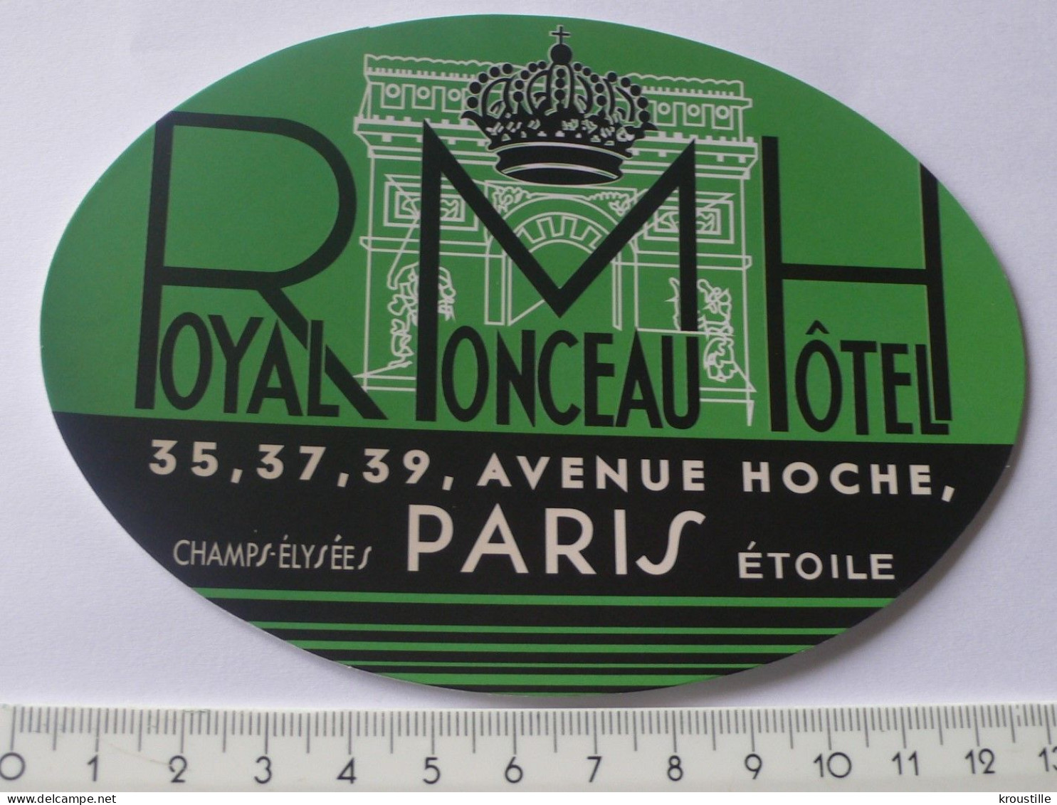 AUTOCOLLANT HOTEL ROYAL MONTCEAU PARIS - Autocollants