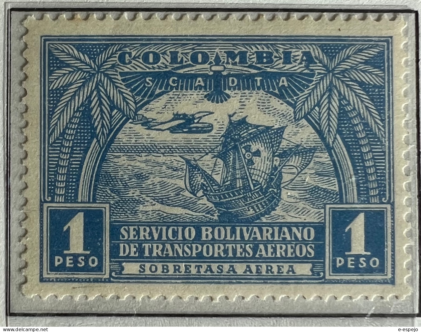 Kolumbien 1929: Start Of Flight Service With Neighboring Countries Mi:CO-SCADTA 56 - Colombia