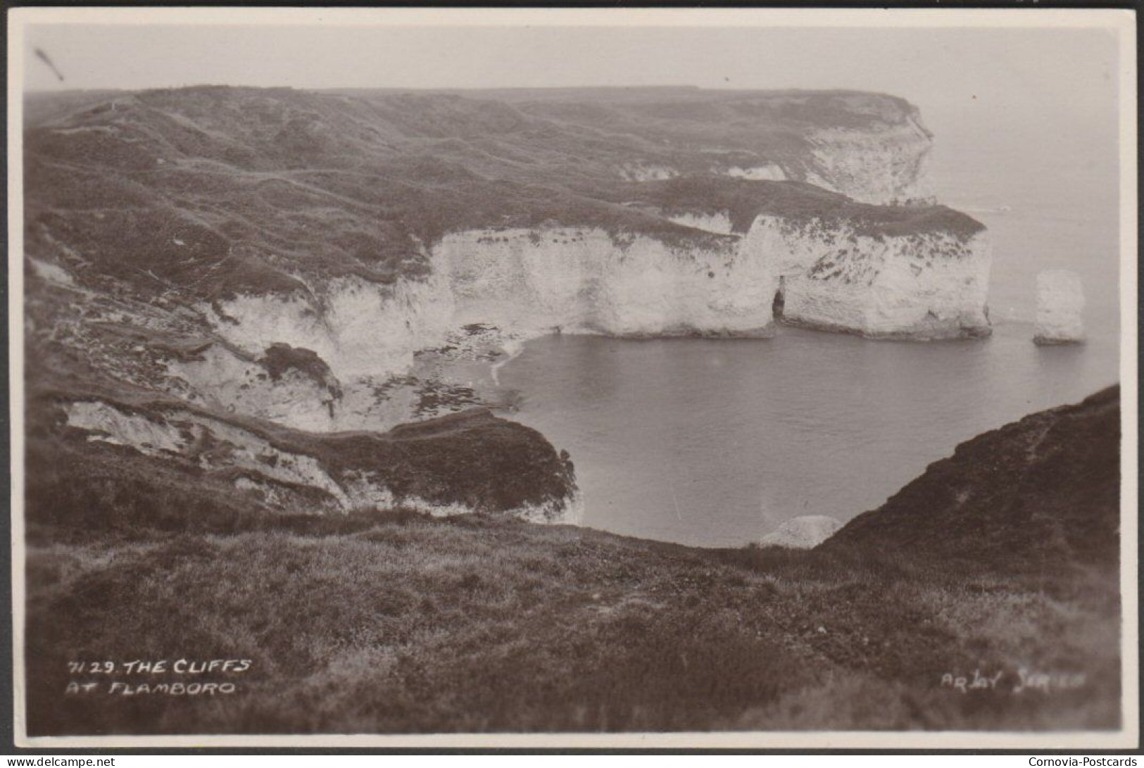 The Cliffs At Flamboro', Yorkshire, C.1920s - Arjay RP Postcard - Autres & Non Classés