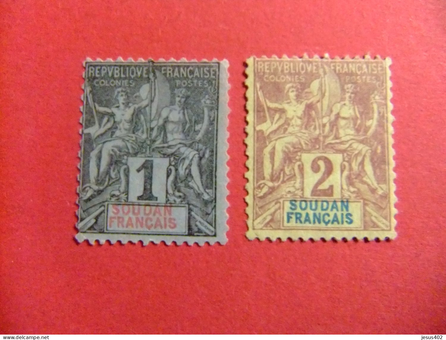 55 SUDAN - SOUDAN FRANCAISE 1894 / PAZ Y COMERCIO / YVERT 3 + 4 (*) - Unused Stamps
