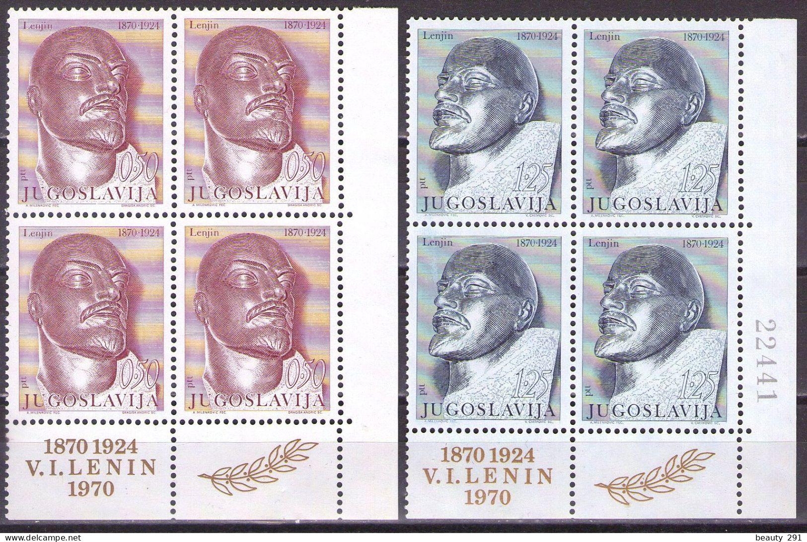 Yugoslavia 1970 - Birth Centenary Of Lenin - Mi 1376-1377 - MNH**VF - Neufs