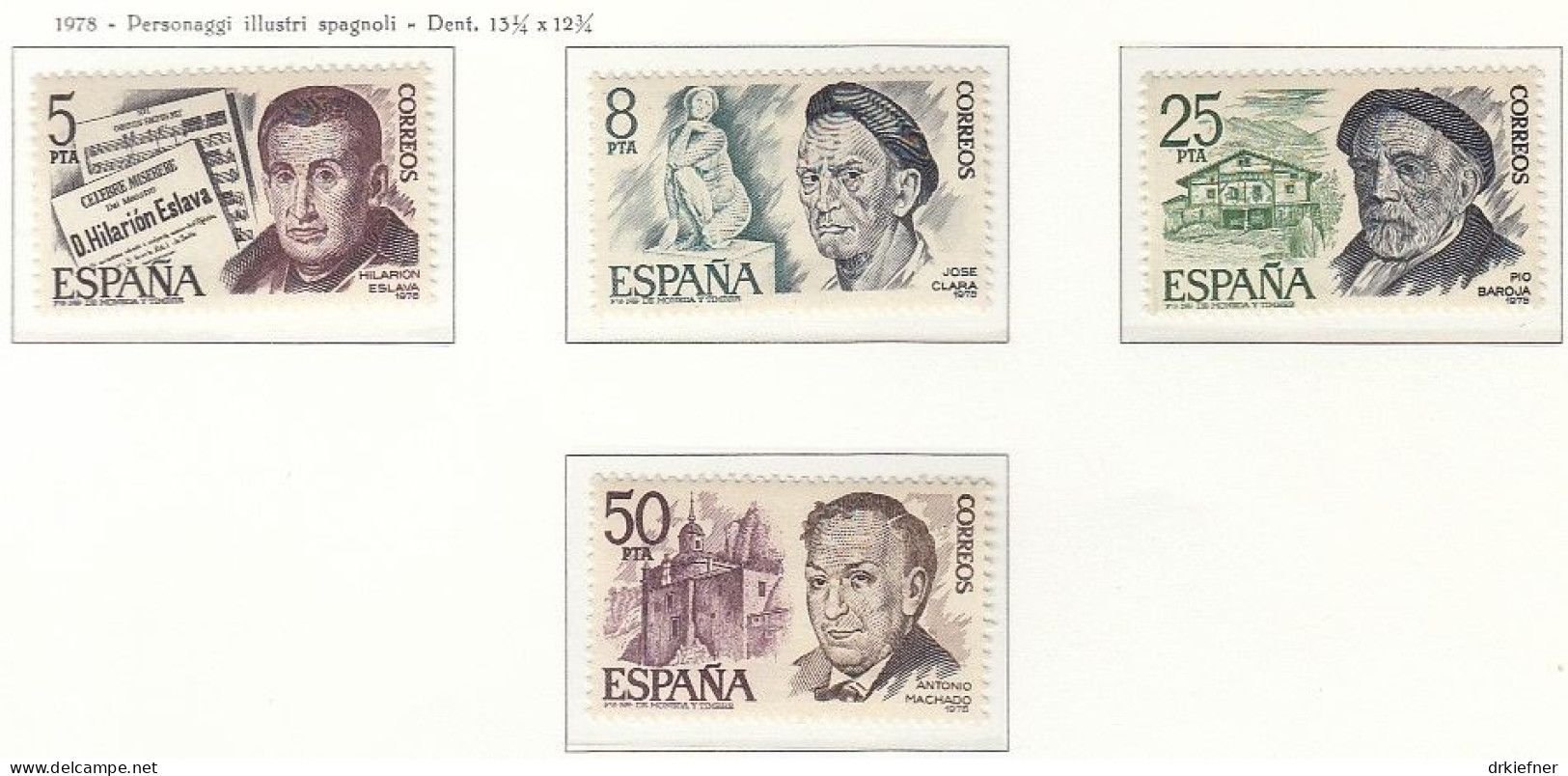 SPANIEN  2348-2351, Postfrisch **, Künstler, 1978 - Unused Stamps