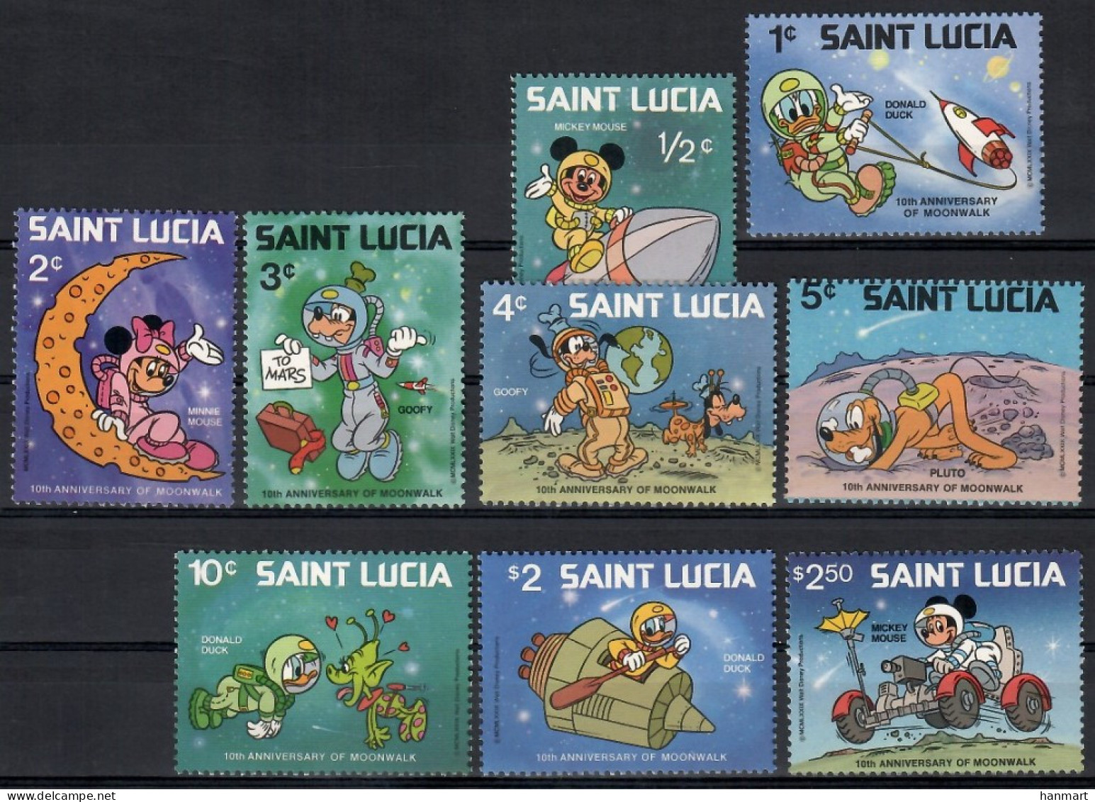 Saint Lucia 1980 Mi 484-492 MNH  (ZS2 SLC484-492) - Märchen, Sagen & Legenden