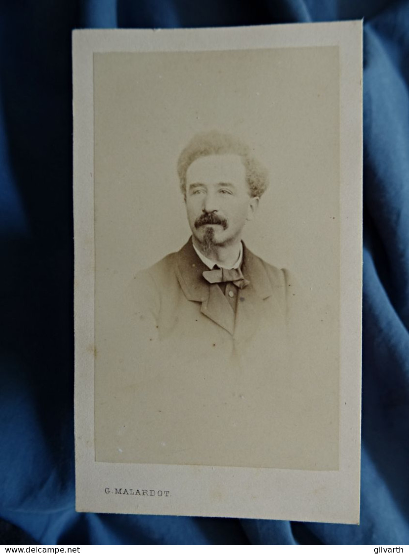 Photo CDV Malardot  Metz  Portrait Homme  Cheveux Crépus  Sec. Emp. CA 1860-65 - L680A - Anciennes (Av. 1900)