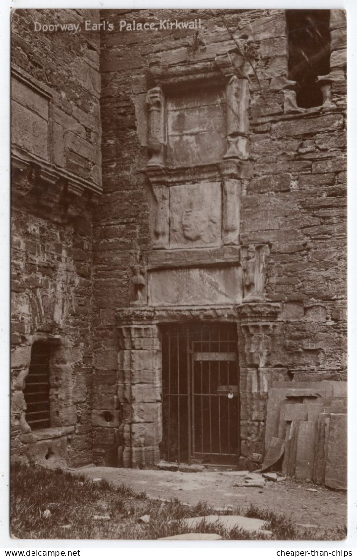 KIRKWALL - Doorway, Earl's Palace - Photographic Card - Orkney