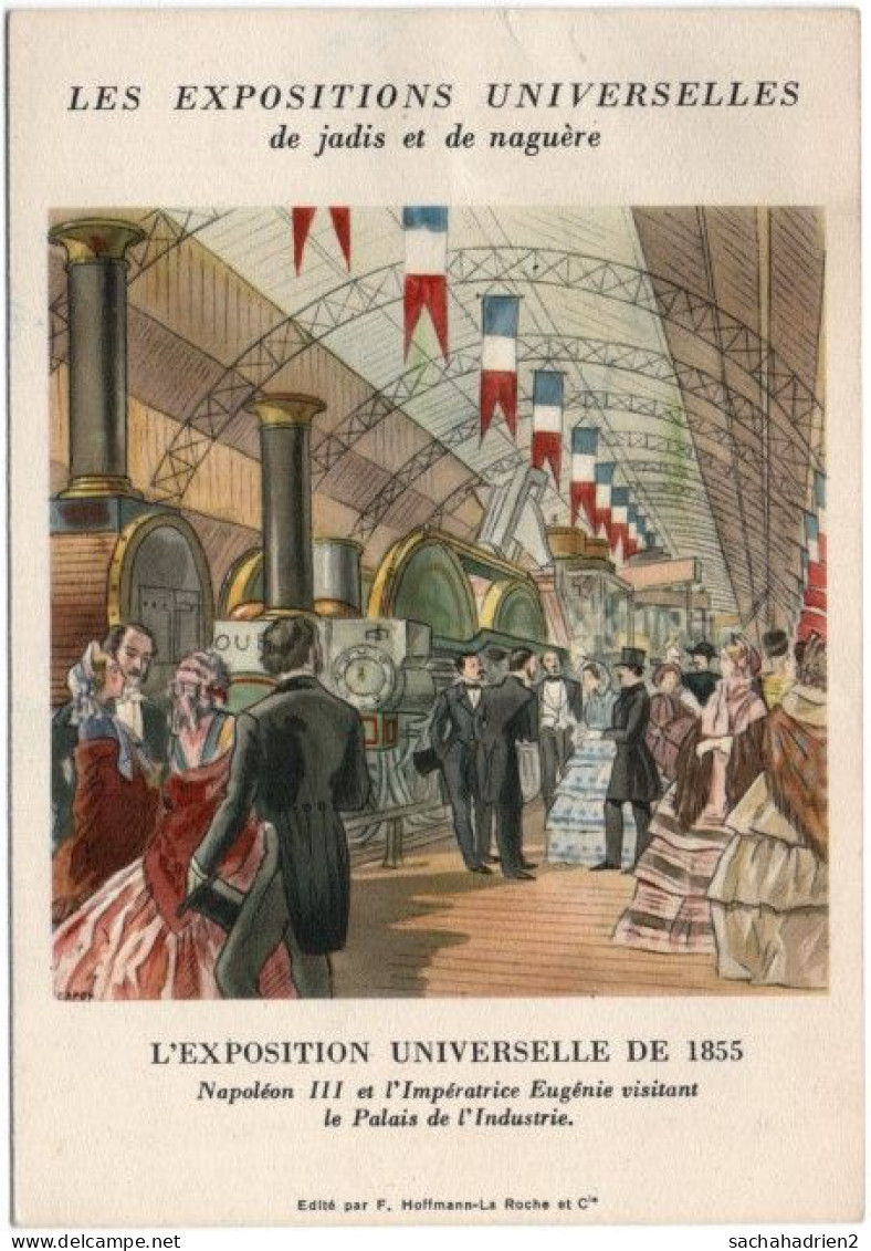 75. Gf. EXPOSITIONS UNIVERSELLES De Jadis Et De Naguère. 1855. Napoléon III Et L'Impératrice Eugénie Visitant Le Palais - Ausstellungen