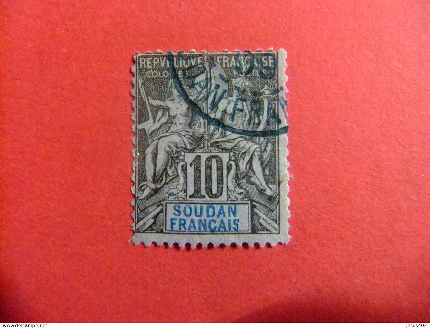 55 SUDAN - SOUDAN FRANCAISE 1894 / PAZ Y COMERCIO / YVERT 7 FU Defect. - Ongebruikt