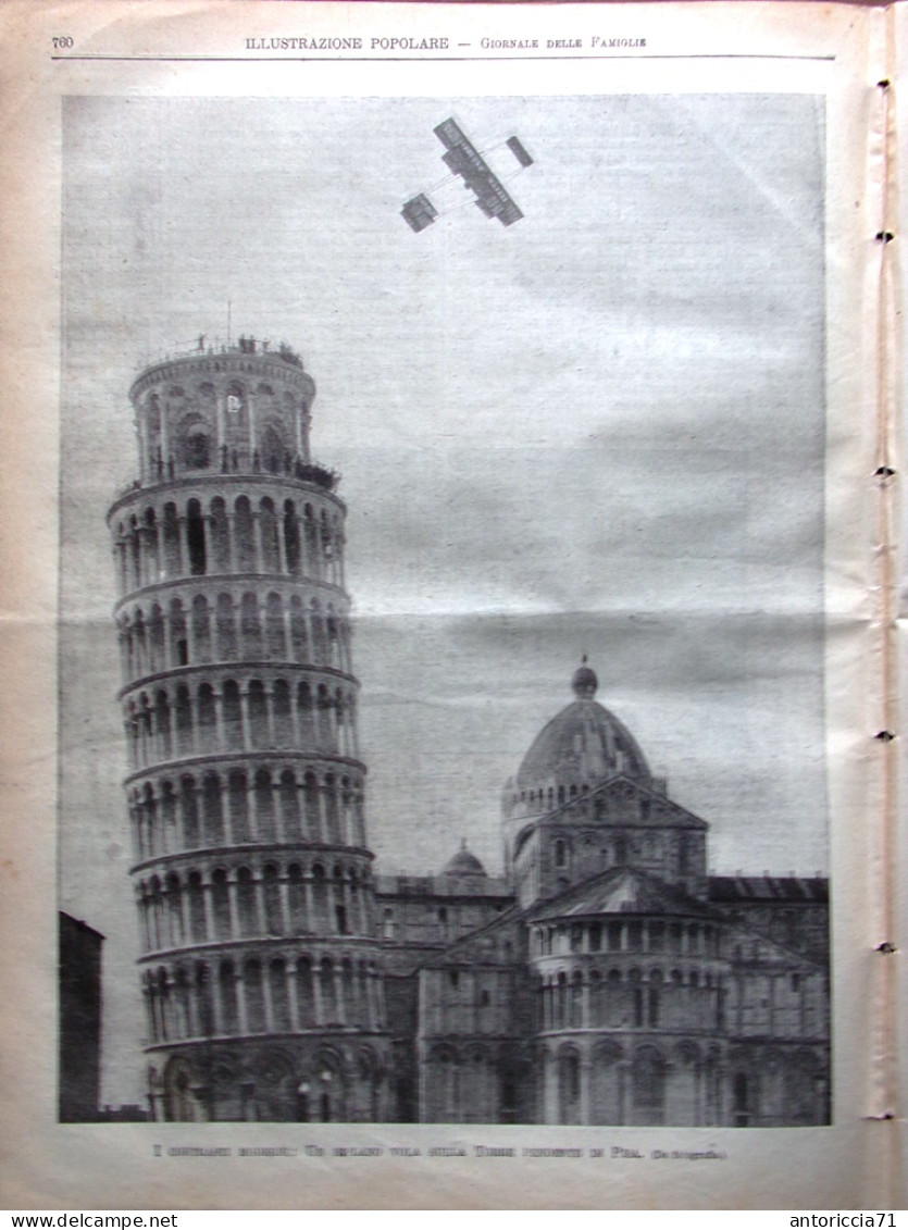 L'Illustrazione Popolare 30 Ottobre 1913 Zeppelin L2 Sighele Shikai Edolo Libia - Other & Unclassified