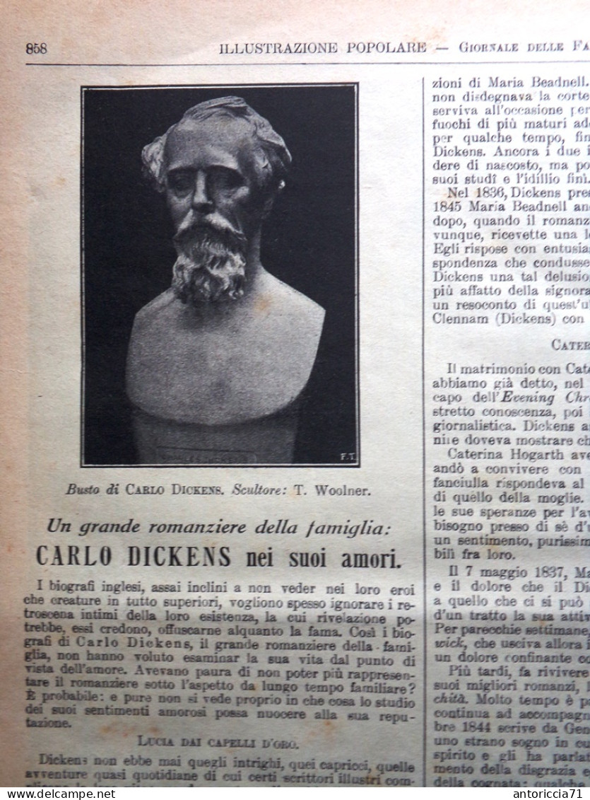 L'Illustrazione Popolare 11 Dicembre 1913 Dickens New York Duse Duncan Ceccano - Autres & Non Classés