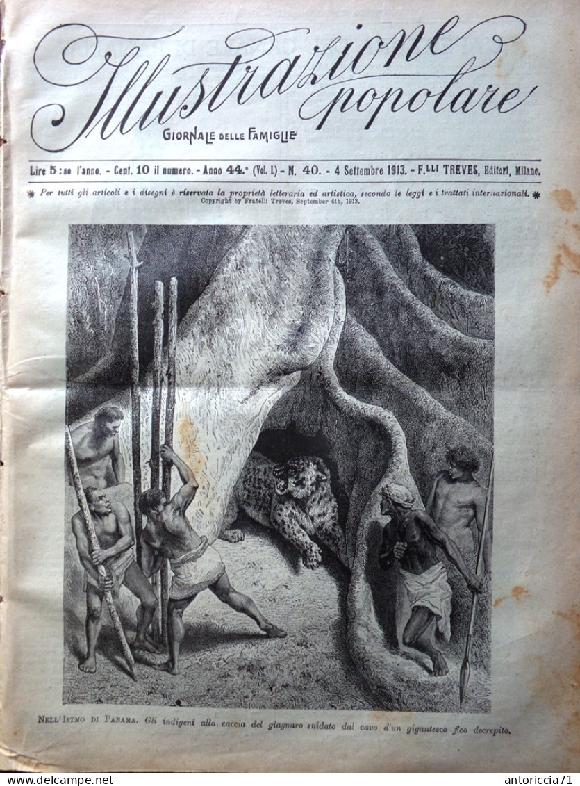 L'Illustrazione Popolare 4 Settembre 1913 Agrigento Apertura Canale Panama Colon - Otros & Sin Clasificación