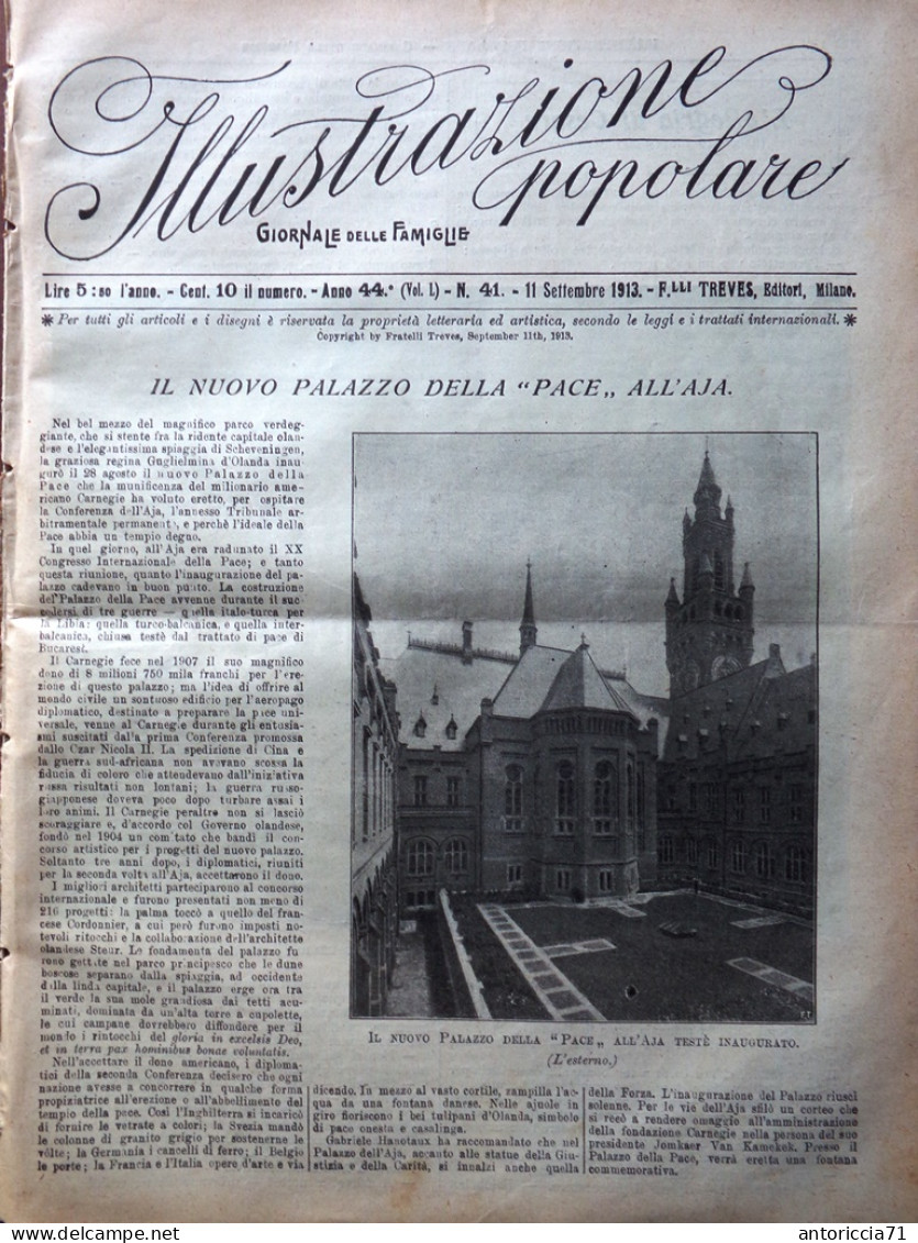 L'Illustrazione Popolare 11 Settembre 1913 Agrigento Palazzo Di Pace Aja Sylva - Andere & Zonder Classificatie