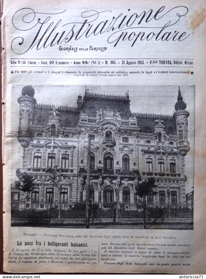 L'Illustrazione Popolare 21 Agosto 1913 Antica Agrigento Vesuvio Scott Vangeli - Autres & Non Classés