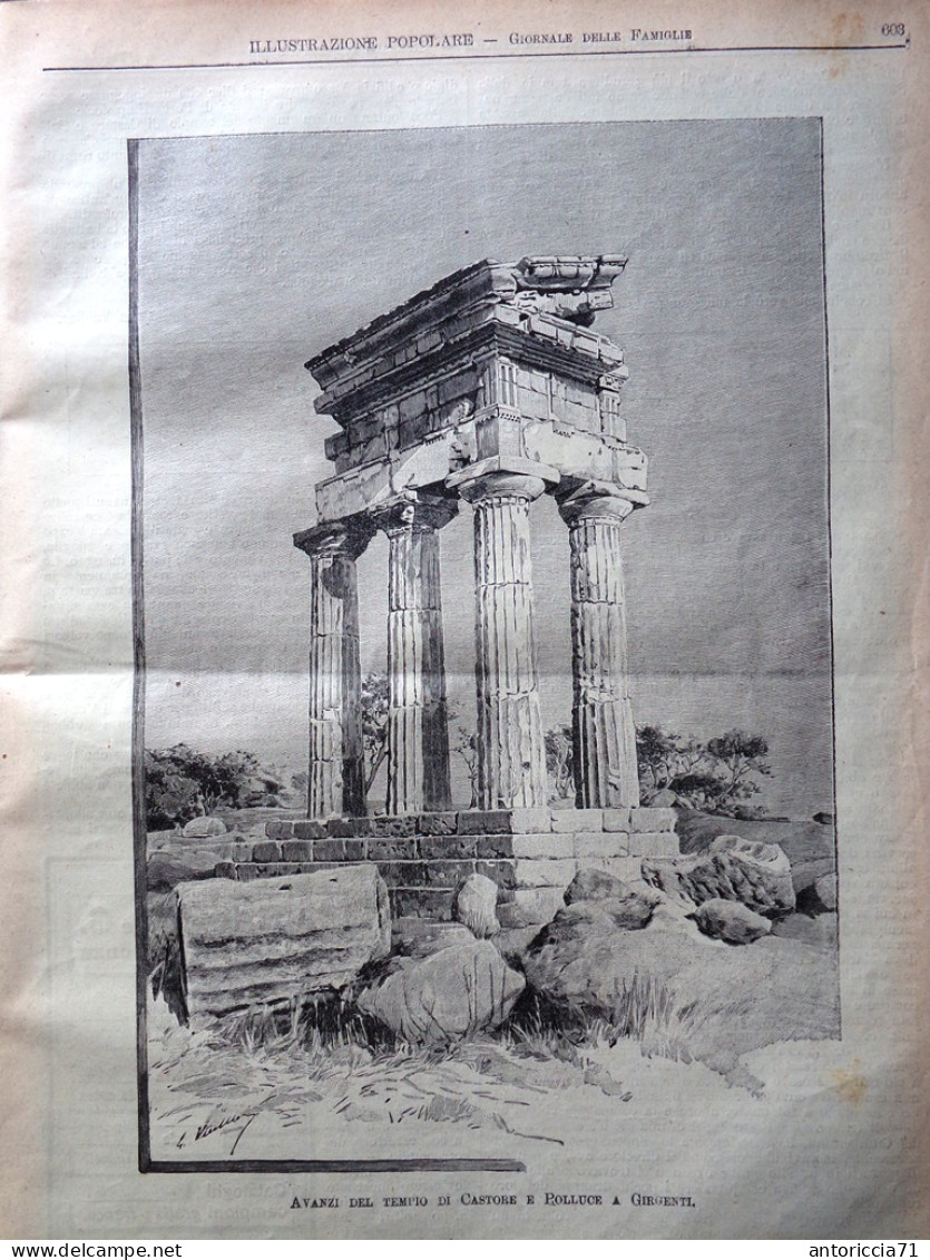 L'Illustrazione Popolare 21 Agosto 1913 Antica Agrigento Vesuvio Scott Vangeli - Autres & Non Classés