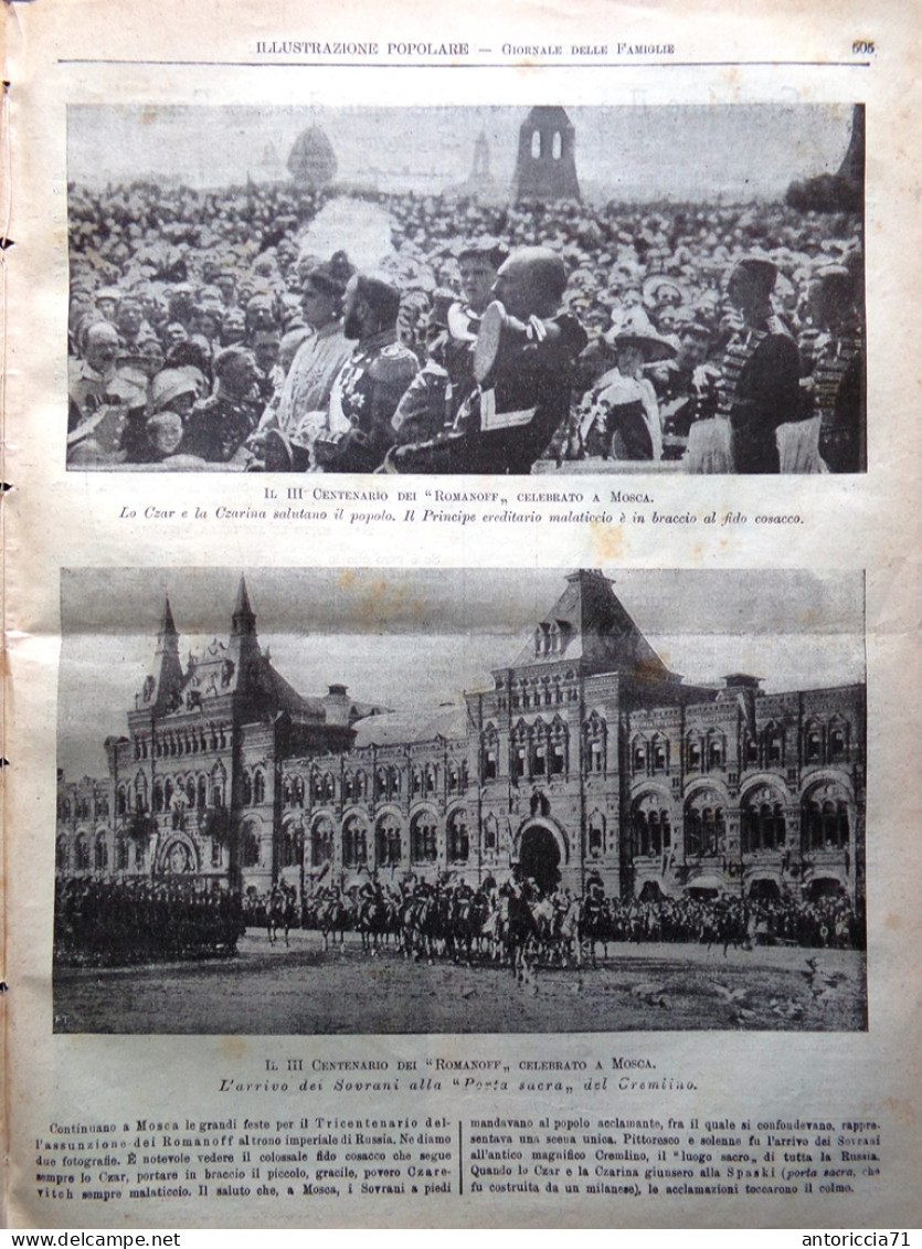 L'Illustrazione Popolare 10 Luglio 1913 Briccola Rastreador Guglielmo II Romanov - Autres & Non Classés