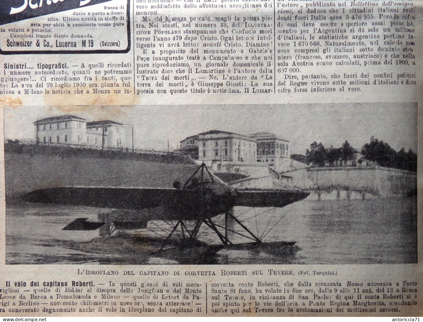 L'Illustrazione Popolare 14 Agosto 1913 Marina Di Tripoli Antica Agrigento Bider - Sonstige & Ohne Zuordnung