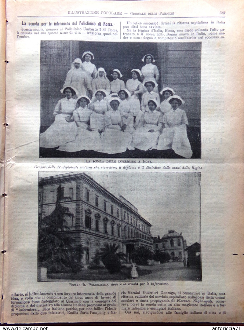 L'Illustrazione Popolare 22 Maggio 1913 Croce Rossa Scuola Infermiere Albanesi - Other & Unclassified
