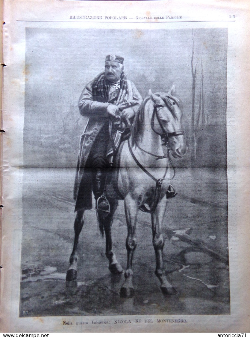 L'Illustrazione Popolare 17 Aprile 1913 Dardanelli Garian Nicola Montenegro Arte - Otros & Sin Clasificación