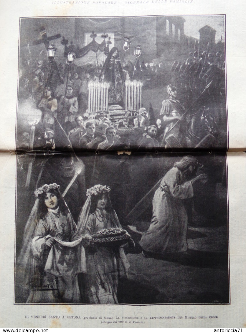 L'Illustrazione Popolare 20 Marzo 1913 Val Rose Cetraro Cetona Pasqua Passione - Autres & Non Classés