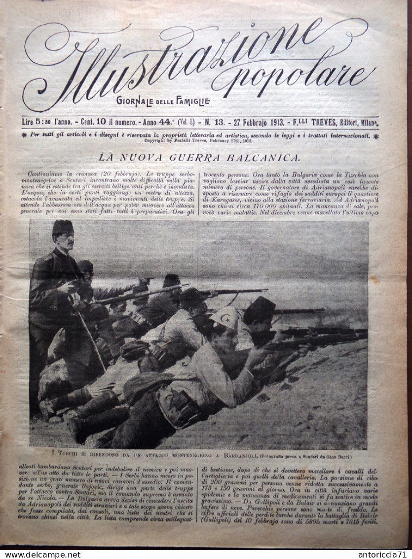 L'Illustrazione Popolare 27 Febbraio 1913 Spedizione Scott Pio X Raggi V Réclame - Autres & Non Classés