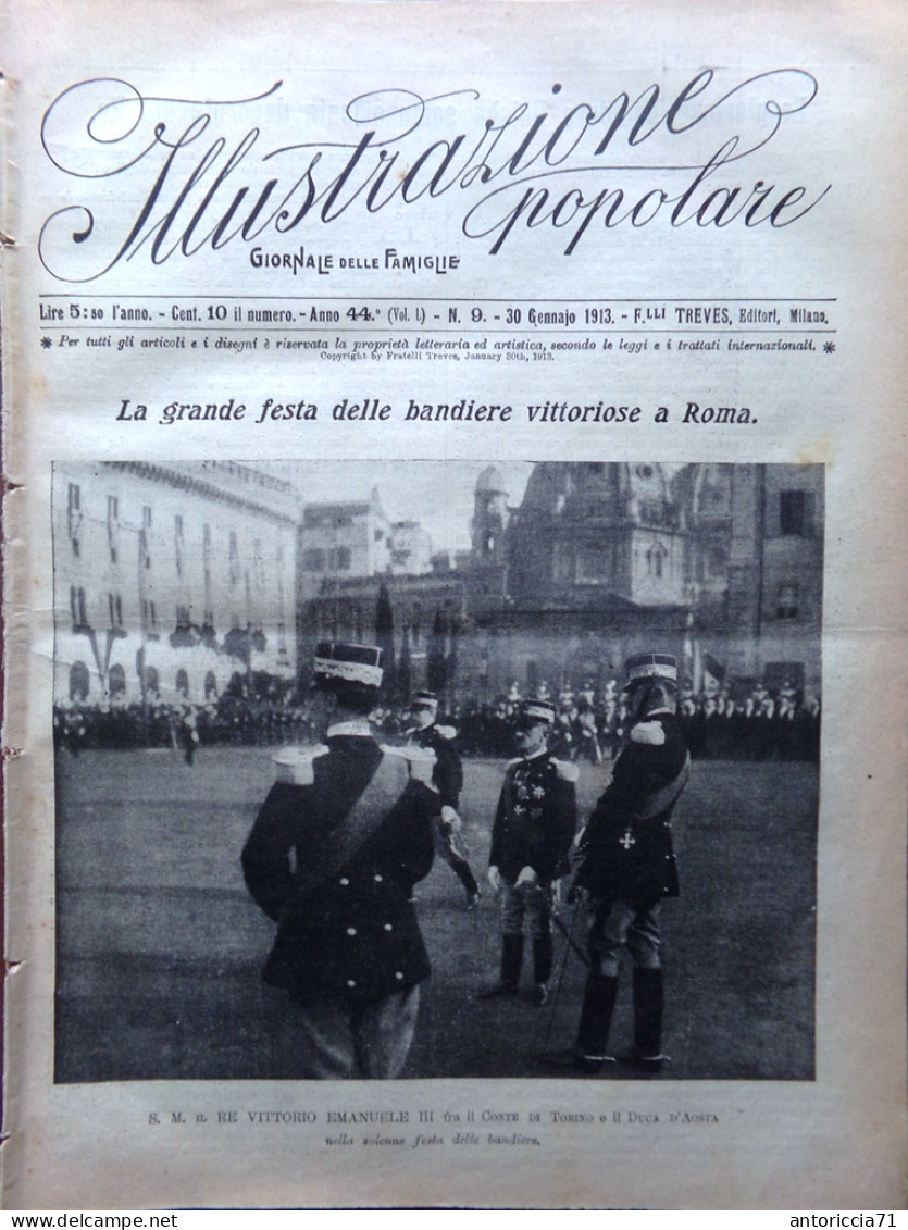 L'Illustrazione Popolare 30 Gennaio 1913 Festa Bandiere Balcani Carnevale Tirolo - Other & Unclassified