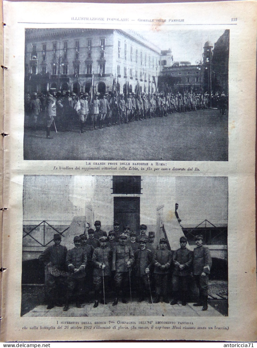 L'Illustrazione Popolare 30 Gennaio 1913 Festa Bandiere Balcani Carnevale Tirolo - Sonstige & Ohne Zuordnung
