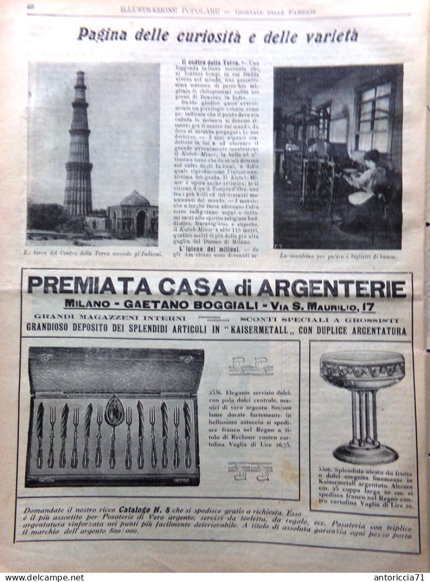 L'Illustrazione Popolare 19 Dicembre 1912 Ascari Boito Pascoli Falò Marche Nevi - Other & Unclassified