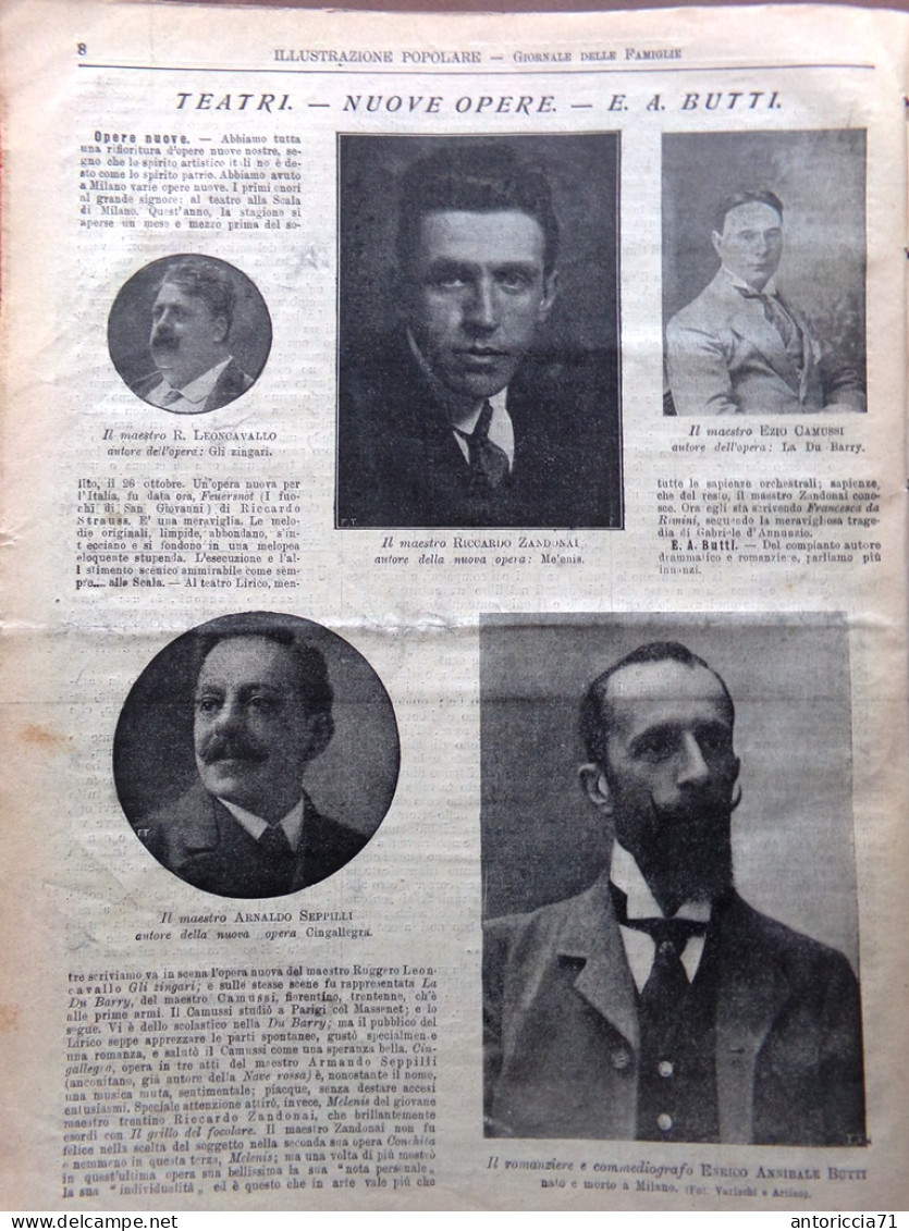 L'Illustrazione Popolare 5 Dicembre 1912 Butti Villari Telepatia Albania Balcani - Other & Unclassified