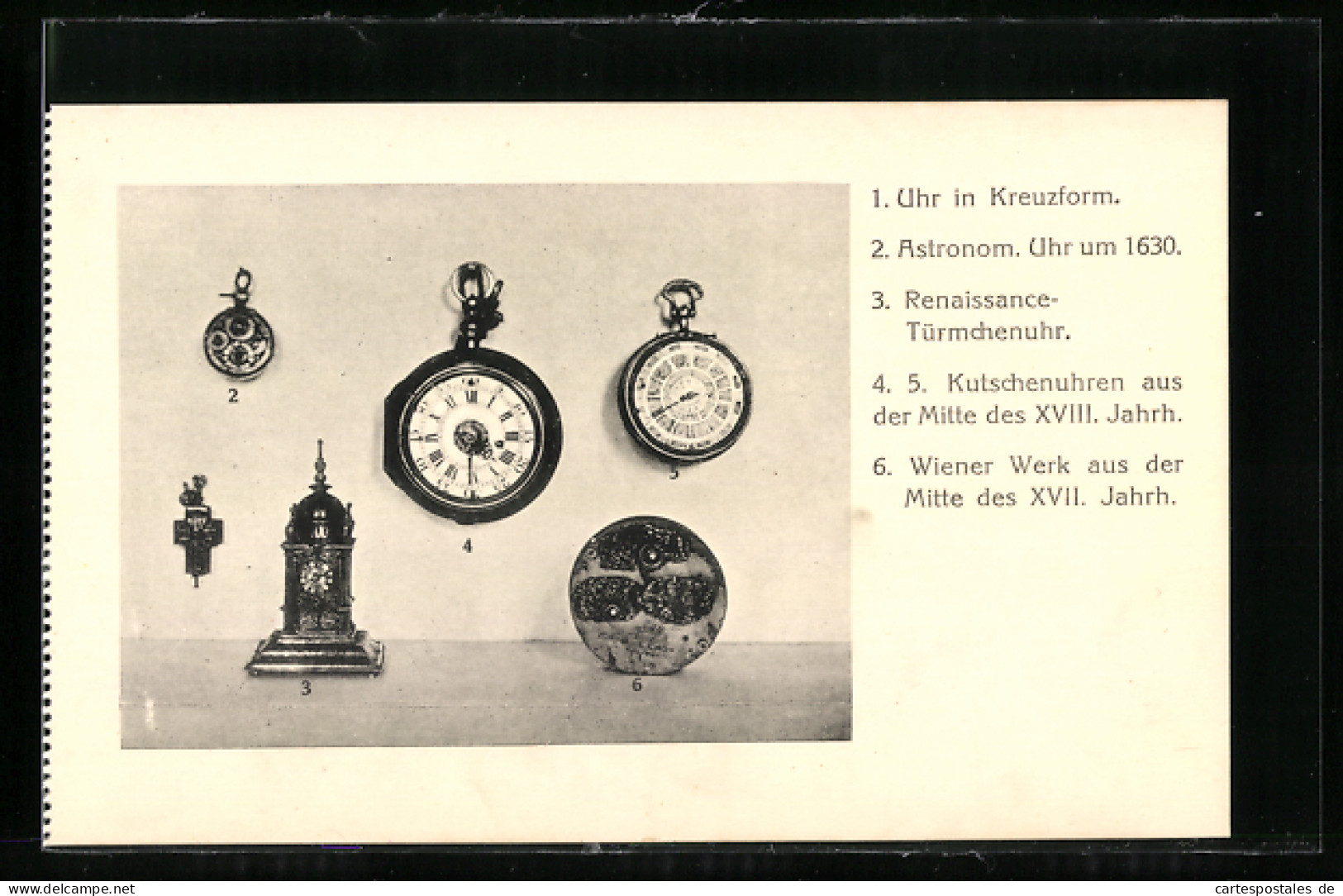 AK Astronomische Uhr, Renaissance-Uhr, Kutschenuhren, Uhr In Kreuzform, Uhrenmuseum Der Stadt Wien  - Autres & Non Classés