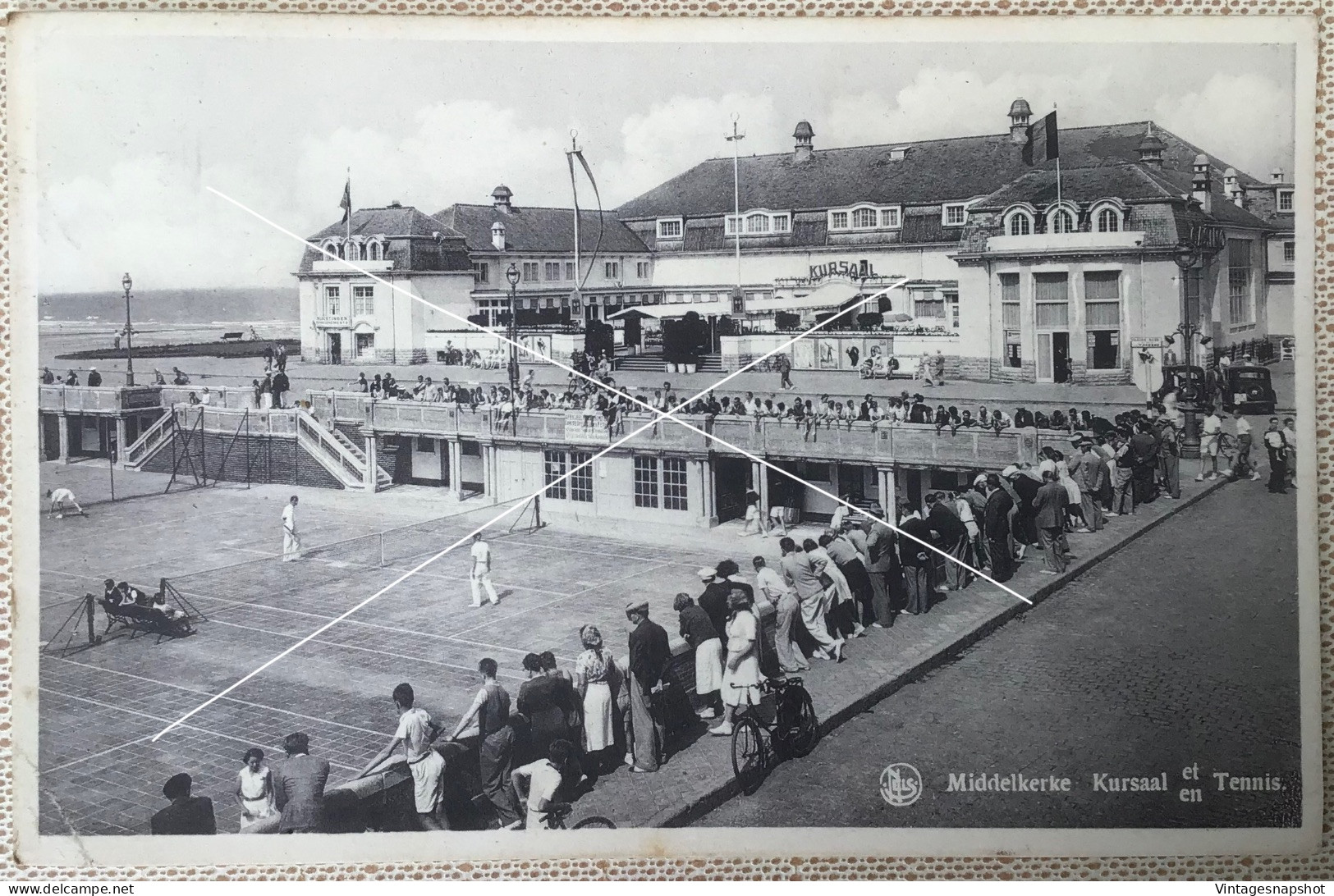 MIDDELKERKE Kursaal En Tennis Tournois? CP PK Animée Postée En 1945 - Middelkerke