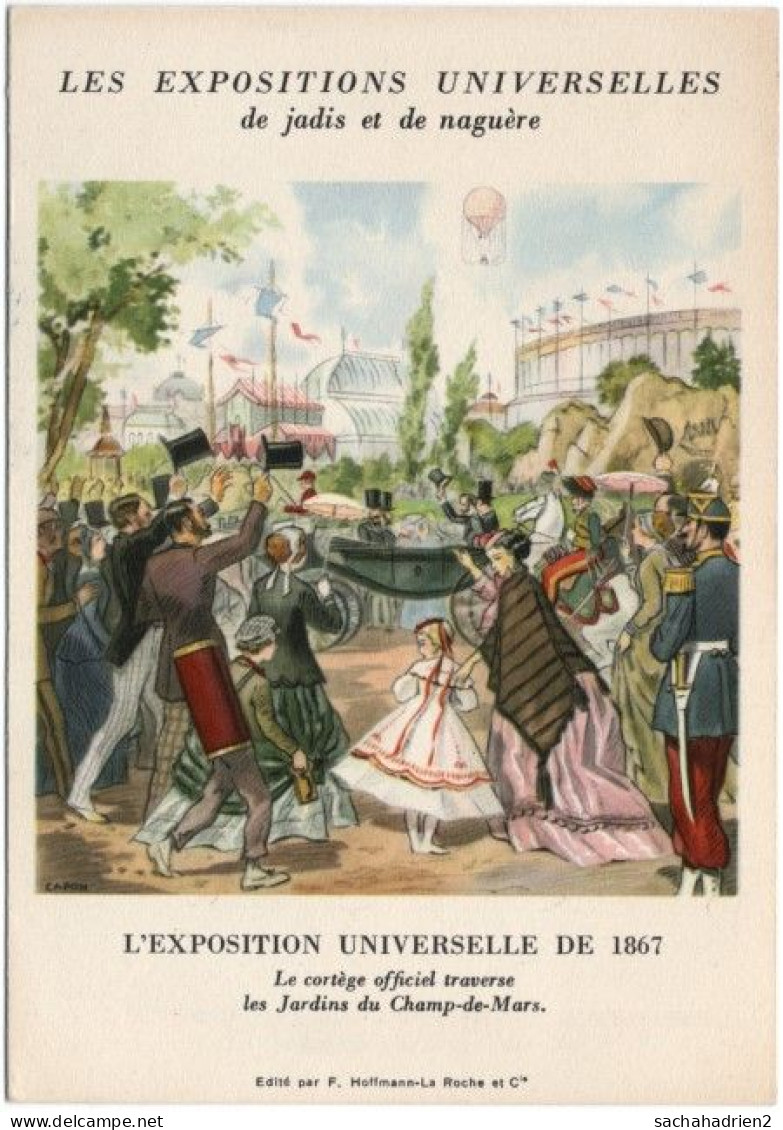 75. Gf. EXPOSITIONS UNIVERSELLES De Jadis Et De Naguère. 1867. Le Cortège Officiel Traverse Les Jardins Du Champ-de-Mars - Expositions