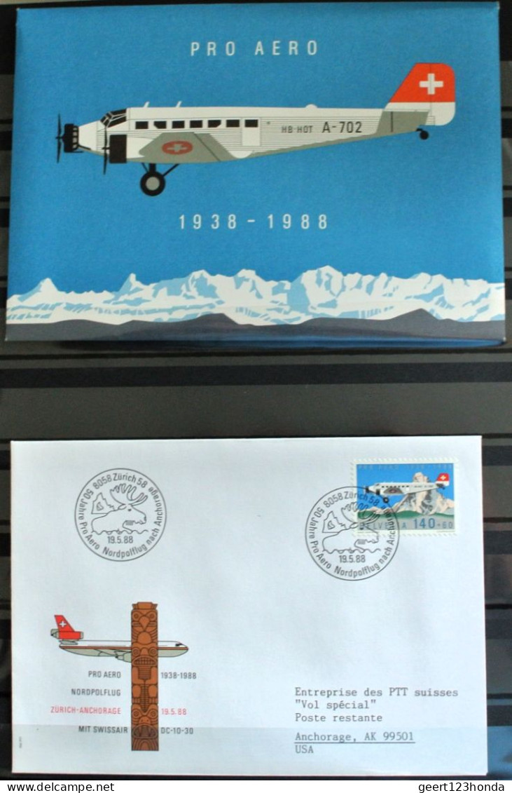 SCHWEIZ 1988 " PRO AERO SONDERFLUGBRIEFE" " Michelnr 1369 Sehr Schon Gestempelt - First Flight Covers