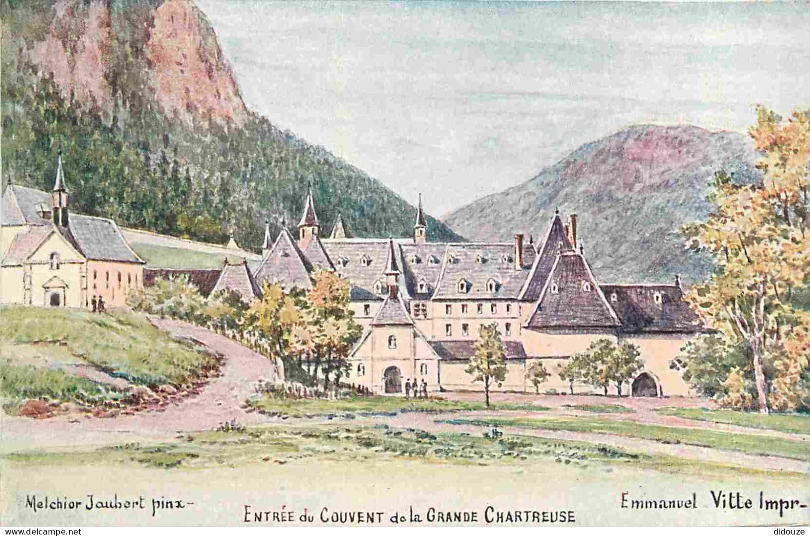 38 - Chartreuse - Entrée Du Couvent De La Grande Chartreuse - Art Peinture - Colorisée - Melchir Jaubert Pinx - Emmanuel - Chartreuse