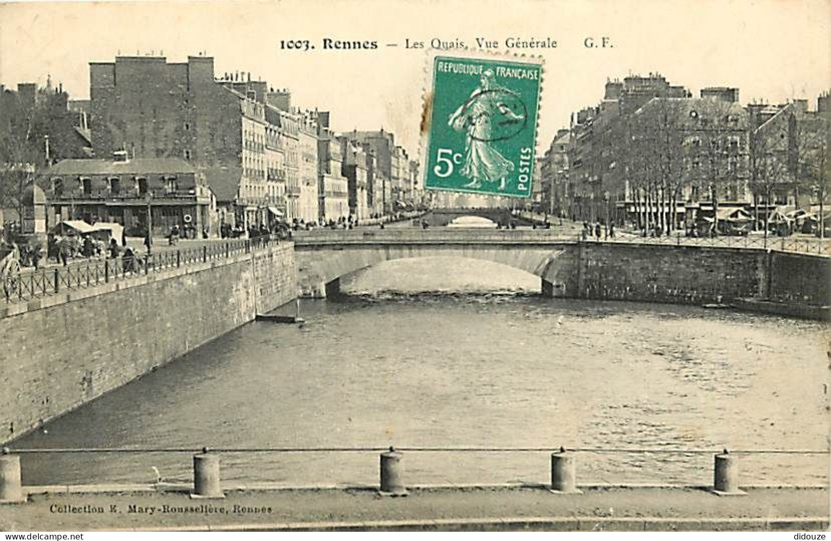 35 - Rennes - Les Quais - Vue Générale - Animée - CPA - Voir Scans Recto-Verso - Rennes