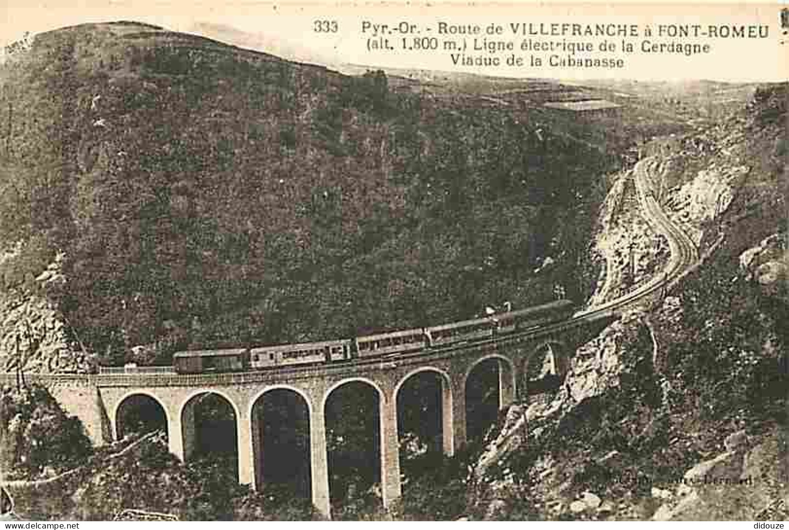 66 - Pyrénées Orientales - Route De Villefranche à Font Romeu - Ligne électrique De La Cerdagne - Viaduc De La Cabanasse - Autres & Non Classés