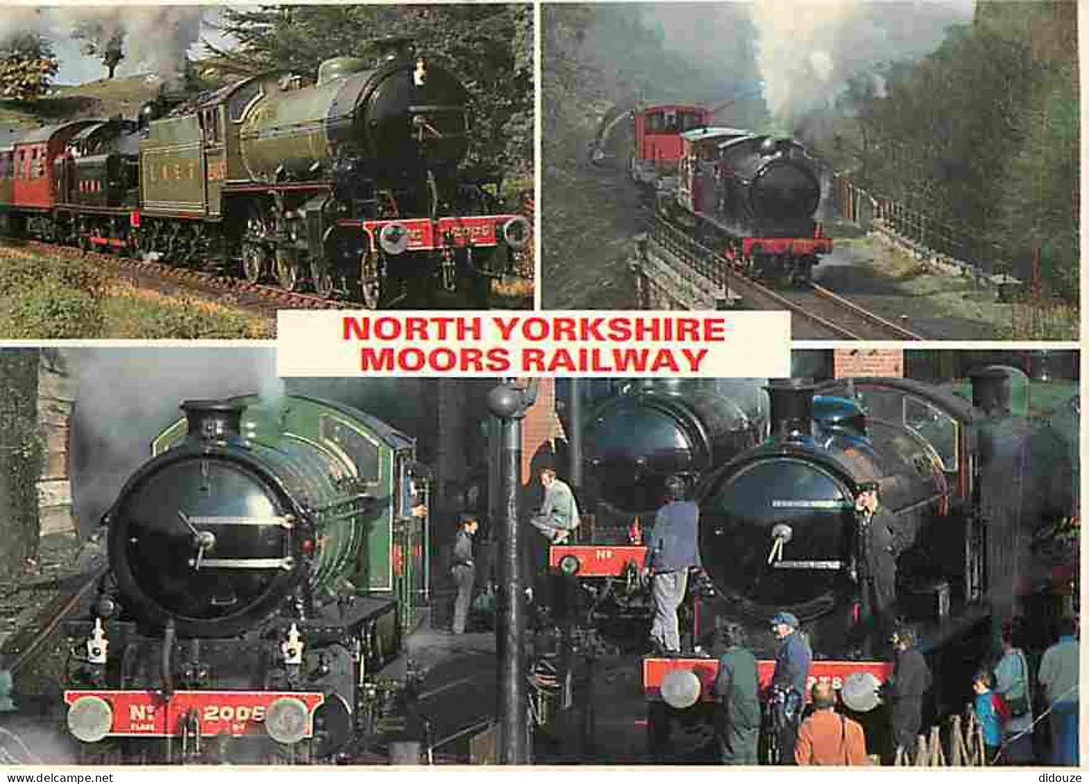 Trains - North Yorkshire Moors Railway - Multivues - Cheminot - Marcophilie Au Dos - CPM - Voir Scans Recto-Verso - Trains