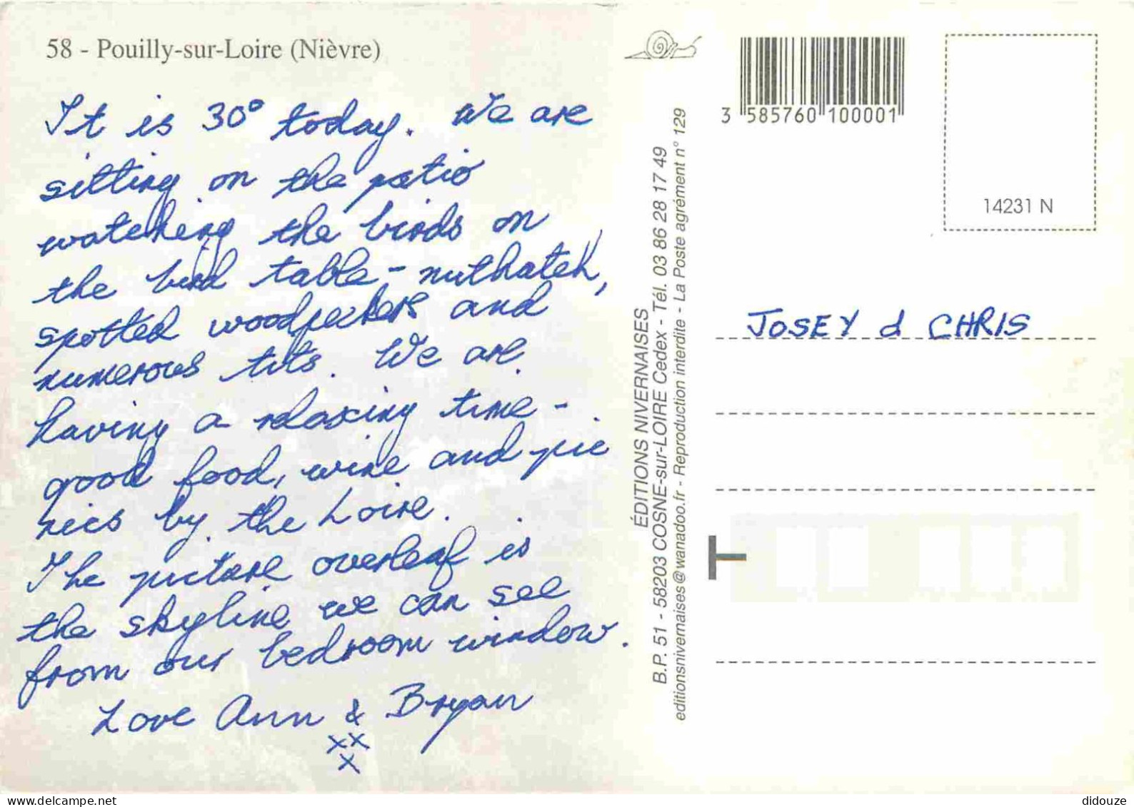 58 - Pouilly Sur Loire - Multivues - Héron - CPM - Voir Scans Recto-Verso - Pouilly Sur Loire