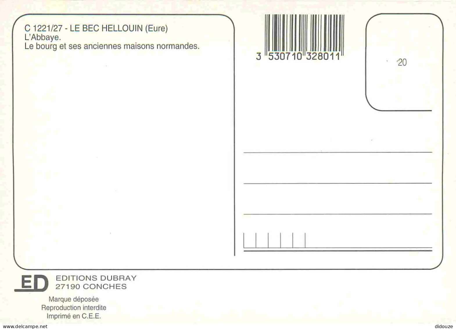 27 - Le Bec Hellouin - Multivues - Blasons - CPM - Carte Neuve - Voir Scans Recto-Verso - Other & Unclassified