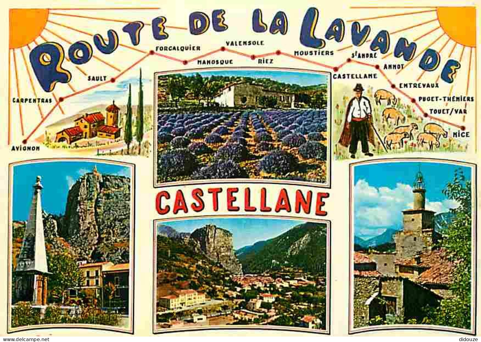 04 - Castellane - Route De La Lavande - Multivues - CPM - Voir Scans Recto-Verso - Castellane