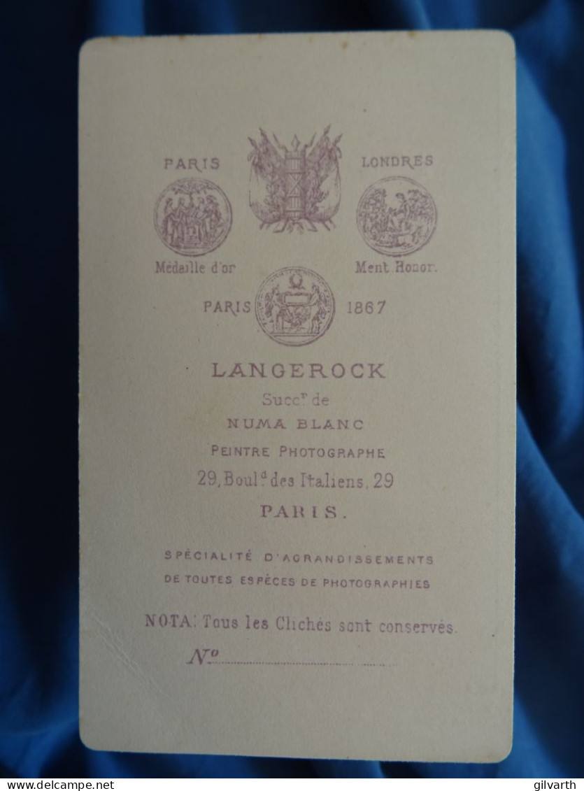 Photo CDV Langerock  Paris  Jeune Garçon En Uniforme D'écolier, Grade Aux Manches, Sec. Emp. CA 1865-70 - L680A - Anciennes (Av. 1900)