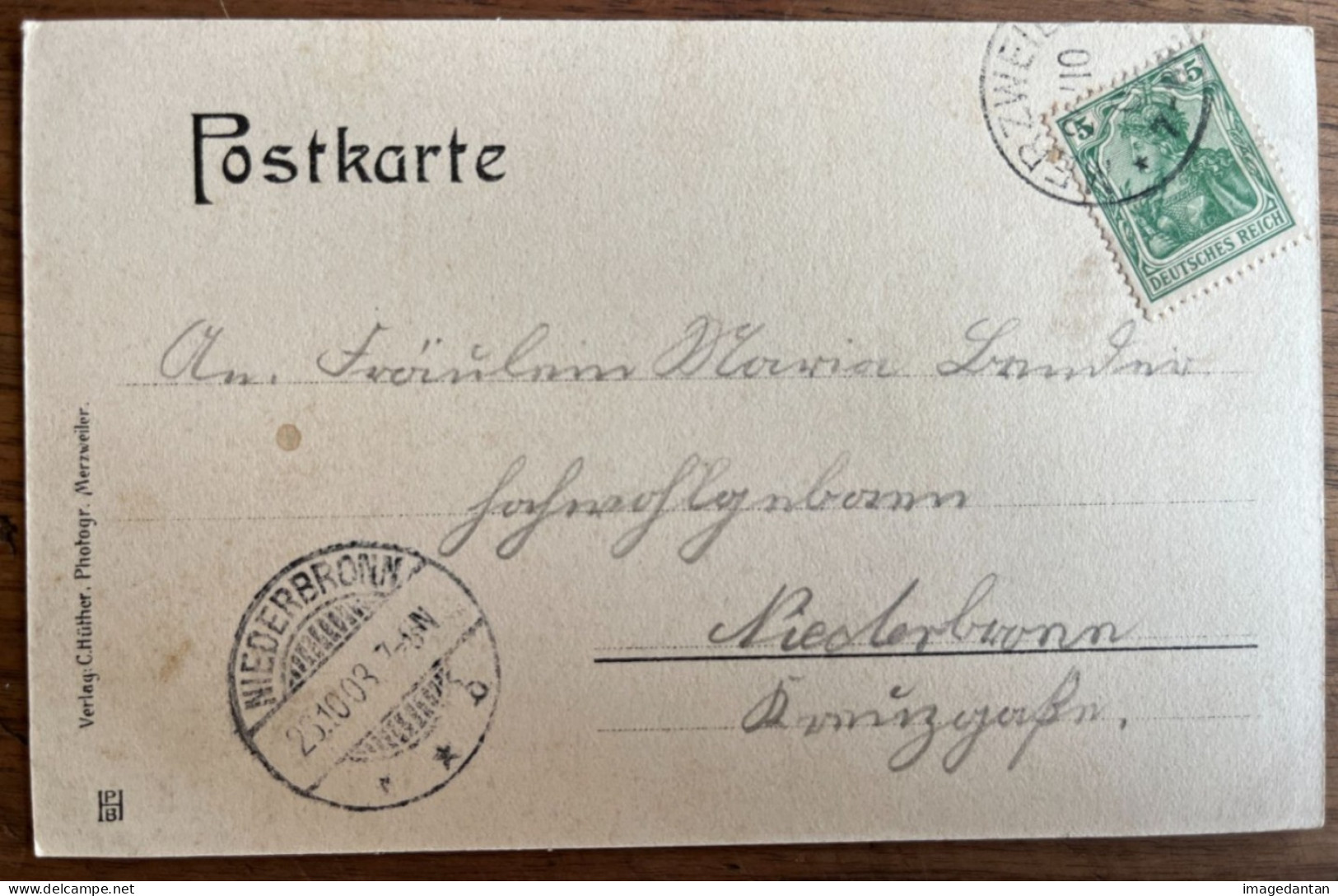 Gruss Aus Merzweiler - Mertzwiller - Stations - Gebäude - Gastwirtschaft Von Joseph Ott - 23/10/1903 - Autres & Non Classés