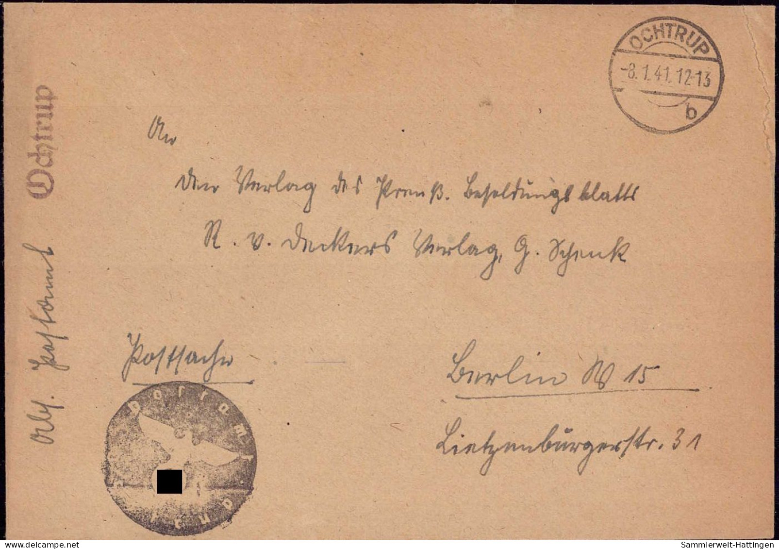 604284 | Postsache Mit Dienstsiegel Des Postamts | Ochtrup (W 4434) - Omslagen