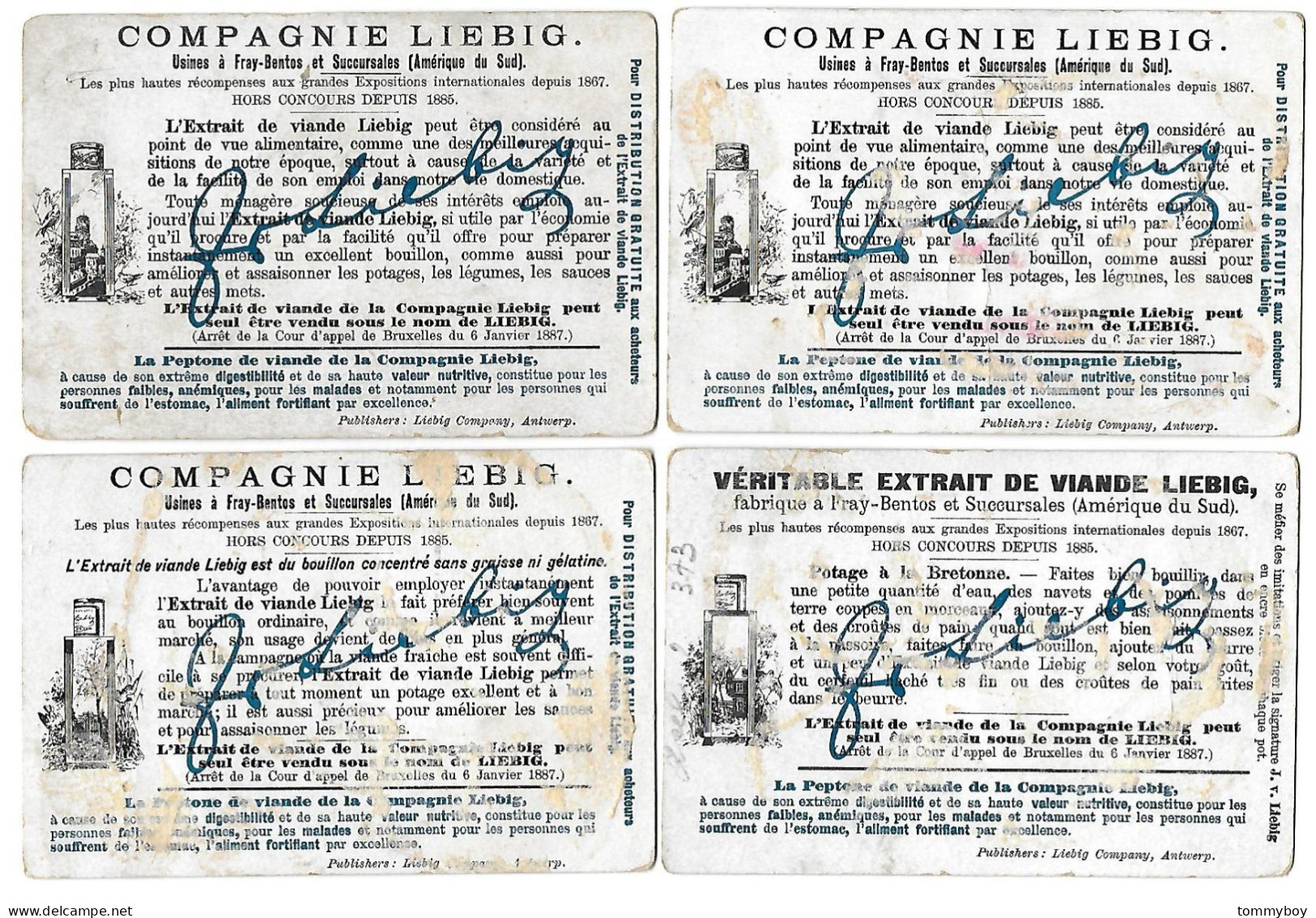 S 598, Liebig 6 Cards, Les Passereaux (bad Condition) (ref B13) - Liebig