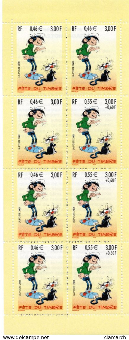 FRANCE NEUF-Bande Carnet 2001-Journée Du Timbre N° 3370a-cote Yvert  17.00 - Stamp Day