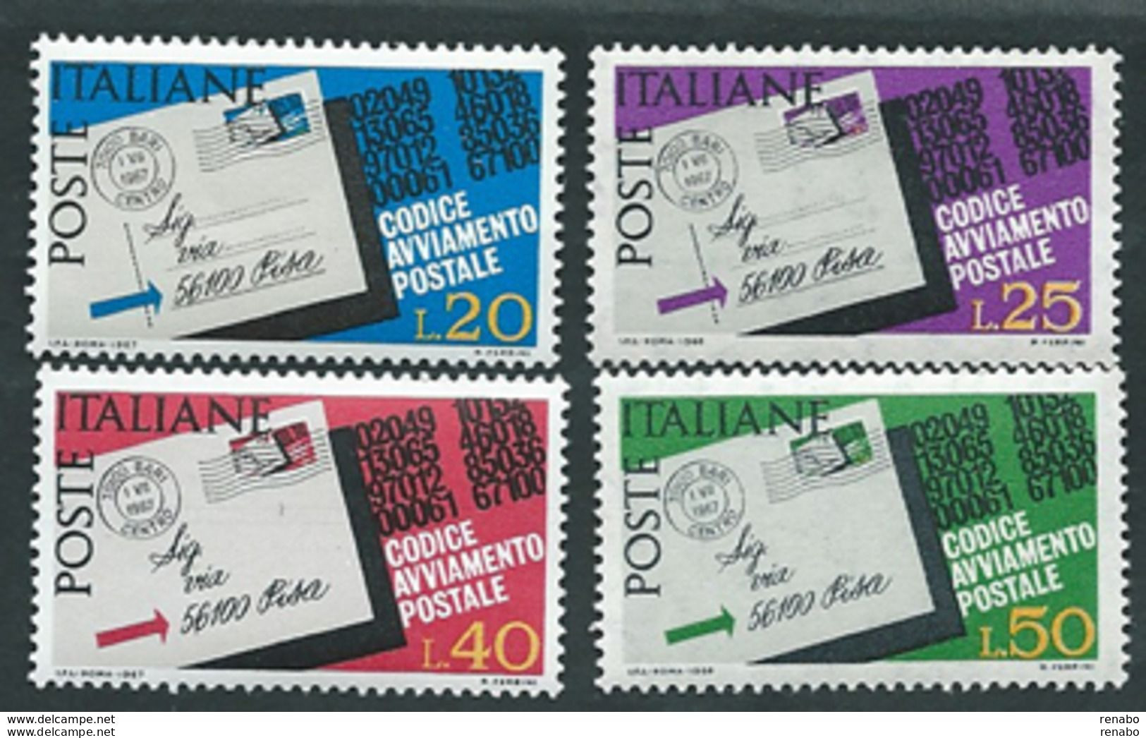 Italia 1967 - 1968; CAP, Codice Di Avviamento Postale, Postal Zone Numbers. 2 Serie Complete - 1961-70: Neufs