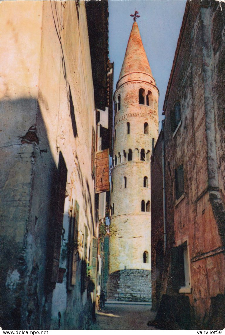 CAORLE-VENEZIA-CAMPANILE CON CALLE-CARTOLINA VERA FOTOGRAFIA  VIAGGIATA NEL 1963 - Venezia (Venice)