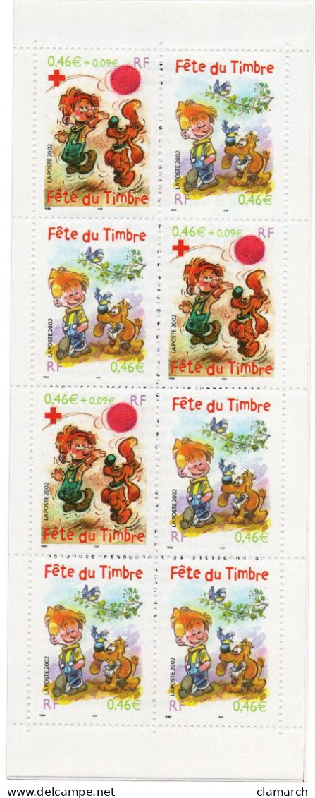 FRANCE NEUF-Bande Carnet 2002-Journée Du Timbre N° 3467a-cote Yvert  17.00 - Stamp Day