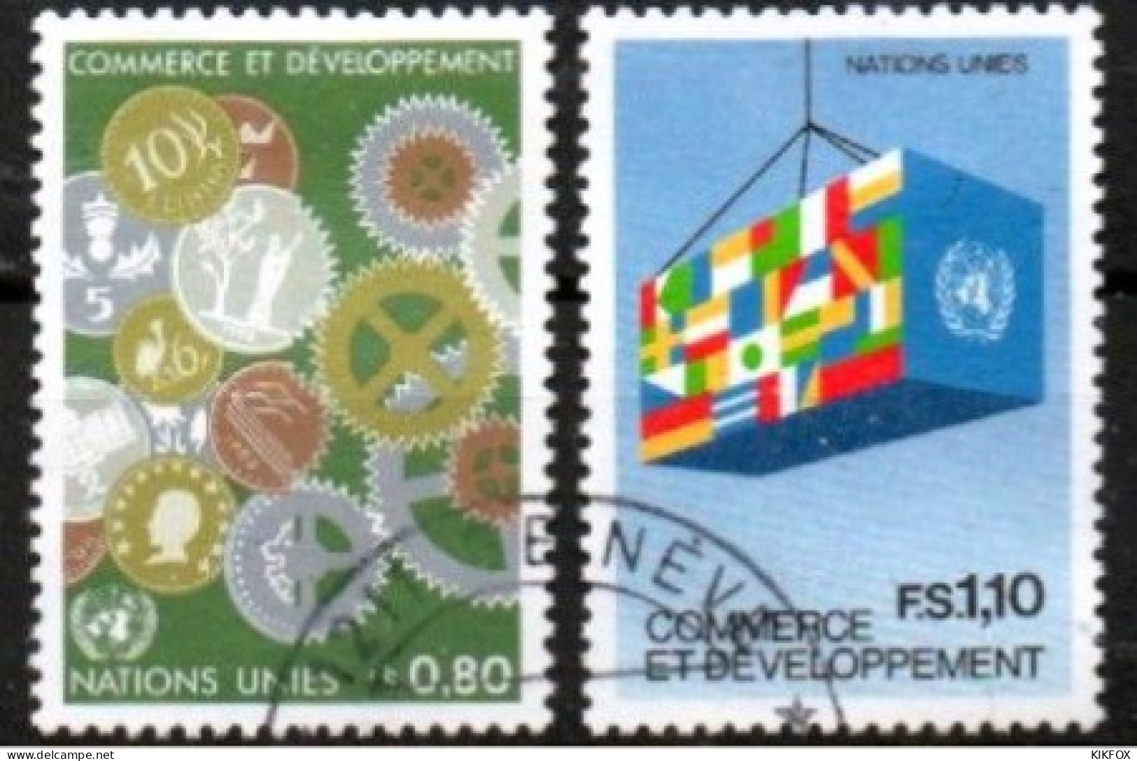 VEREINTE NATIONEN, UNO - GENF 1983,Commerce Et Développement, Zum 117-118 , Mi 115-116,  GESTEMPELT, OBLITERE - Used Stamps