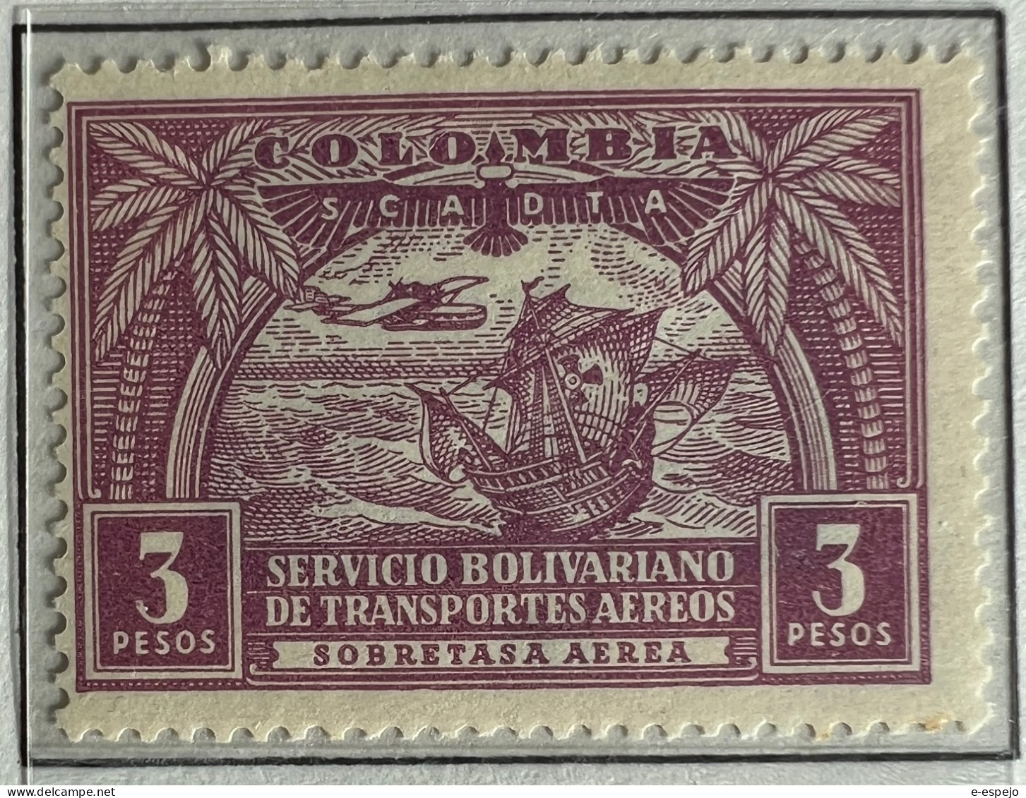Kolumbien 1929: Start Of Flight Service With Neighboring Countries Mi:CO-SCADTA 58 - Colombie