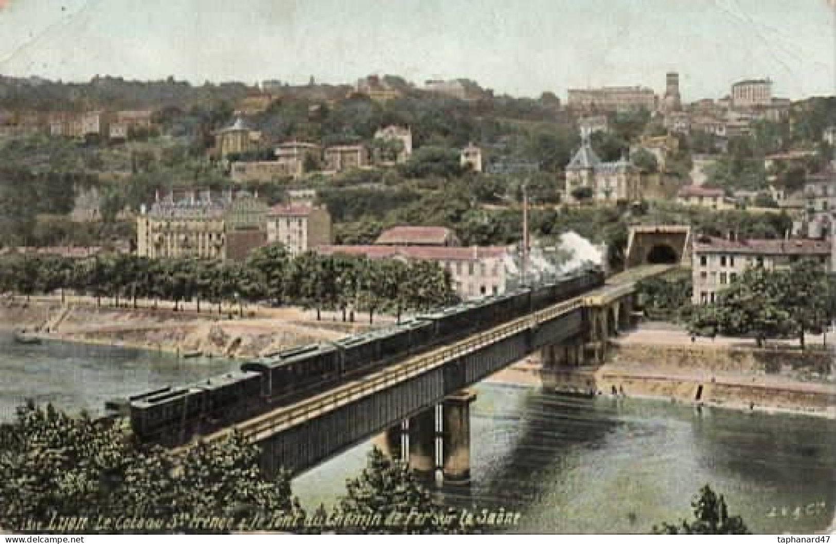 . 69 . LYON . Le Côteau St-Frénée & Le Pont Du Chemin De Fer Sur La Saône . Train . - Other & Unclassified