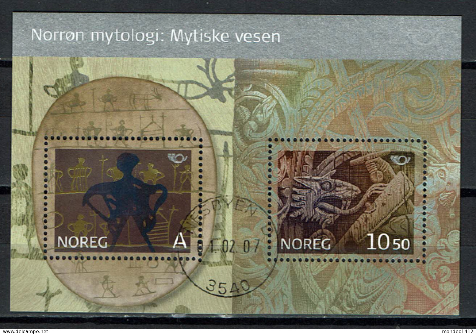 Norway 2006 - Yv. Bloc 31 -  Mi. Block 30 - Gest./obl./used - NORDEN, Nordische Mythen - Mythologie - Blocks & Sheetlets